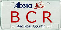 BCR License Plate